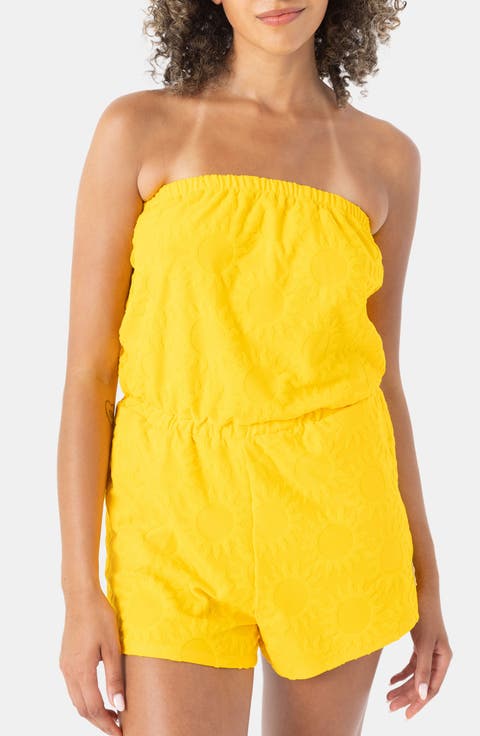 Kate Terry Cloth Strapless Romper
