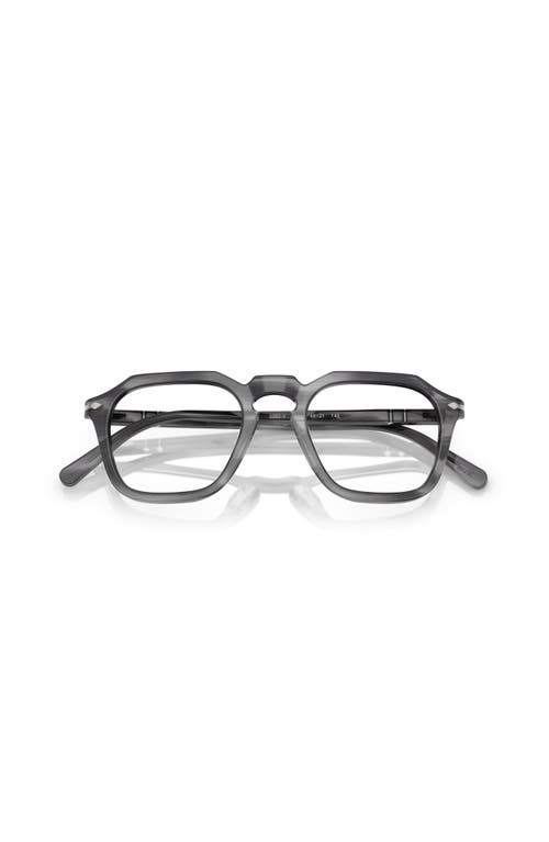Persol 48mm Square Optical Glasses In Gray