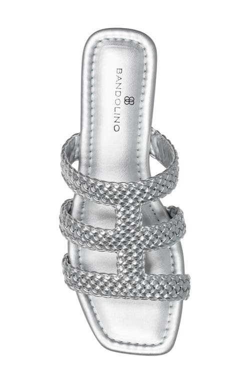 Shop Bandolino Summer Slide Sandal In Silver