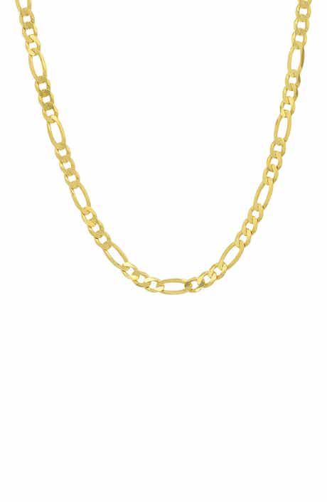 Queen Jewels Sterling Silver Italian Figaro Chain Necklace