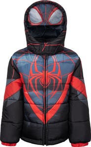 Marvel Spider-Man Hooded Zip-Up Puffer Jacket