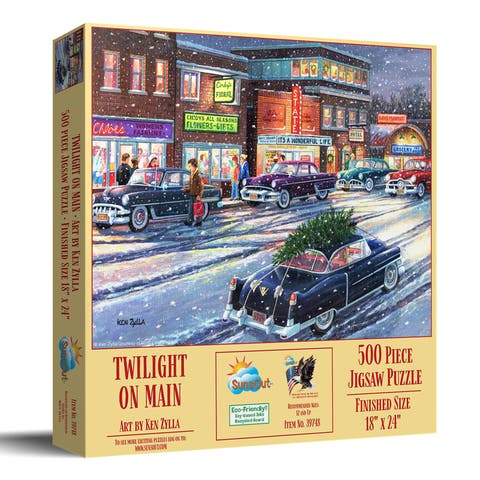 Twilight on Main 500 piece Jigsaw Puzzle for Adults
