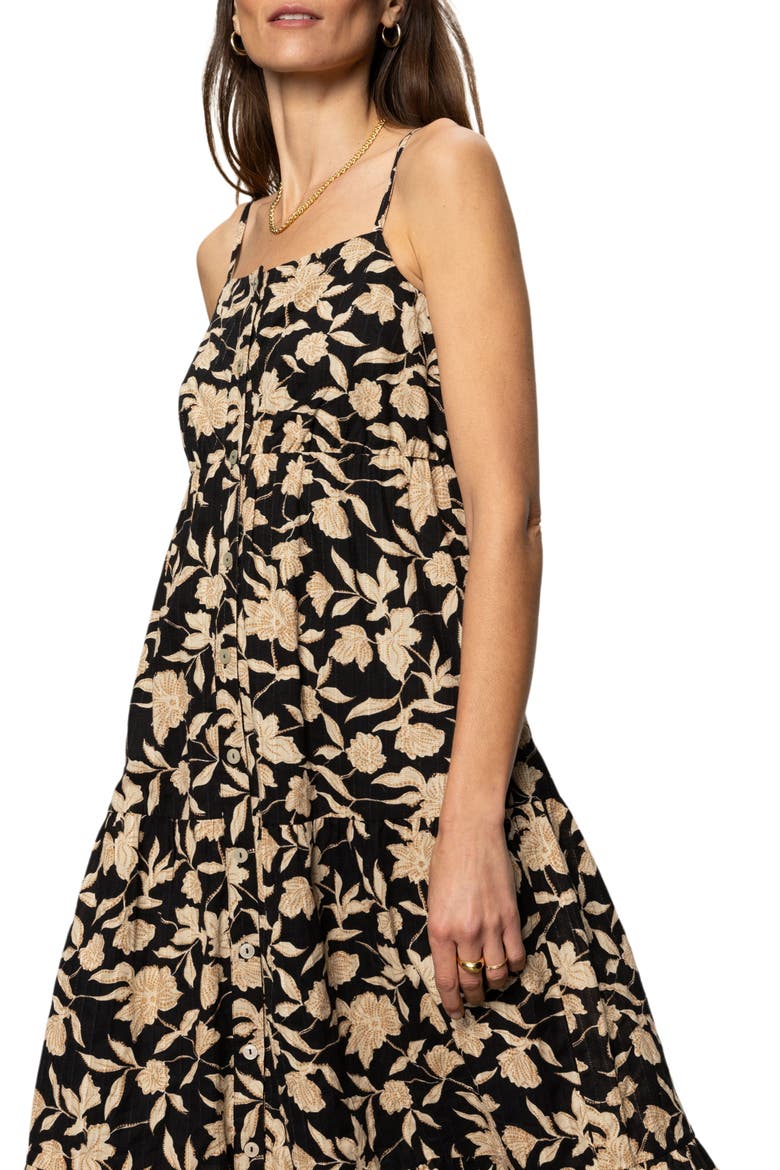 Tiered Picot Maxi Dress, Alternate, color, BANDANA PRINT
