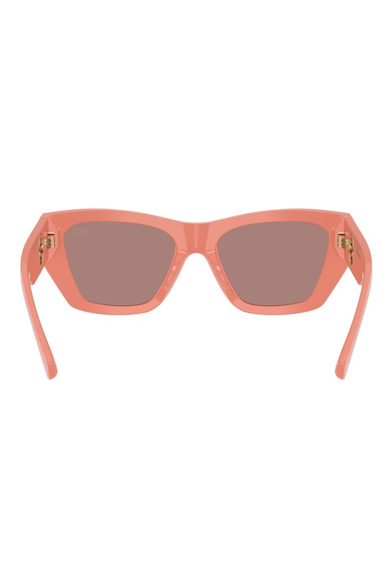 54mm Cat Eye Sunglasses, Alternate, color, PINK / LIGHT BROWN