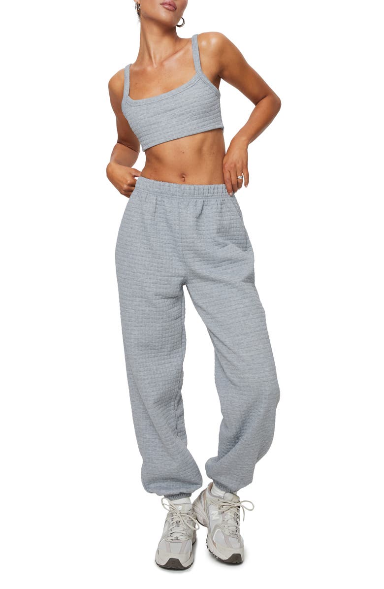 Princess Polly Arabella Crop Camisole & Sweatpants Set, Main, color, 