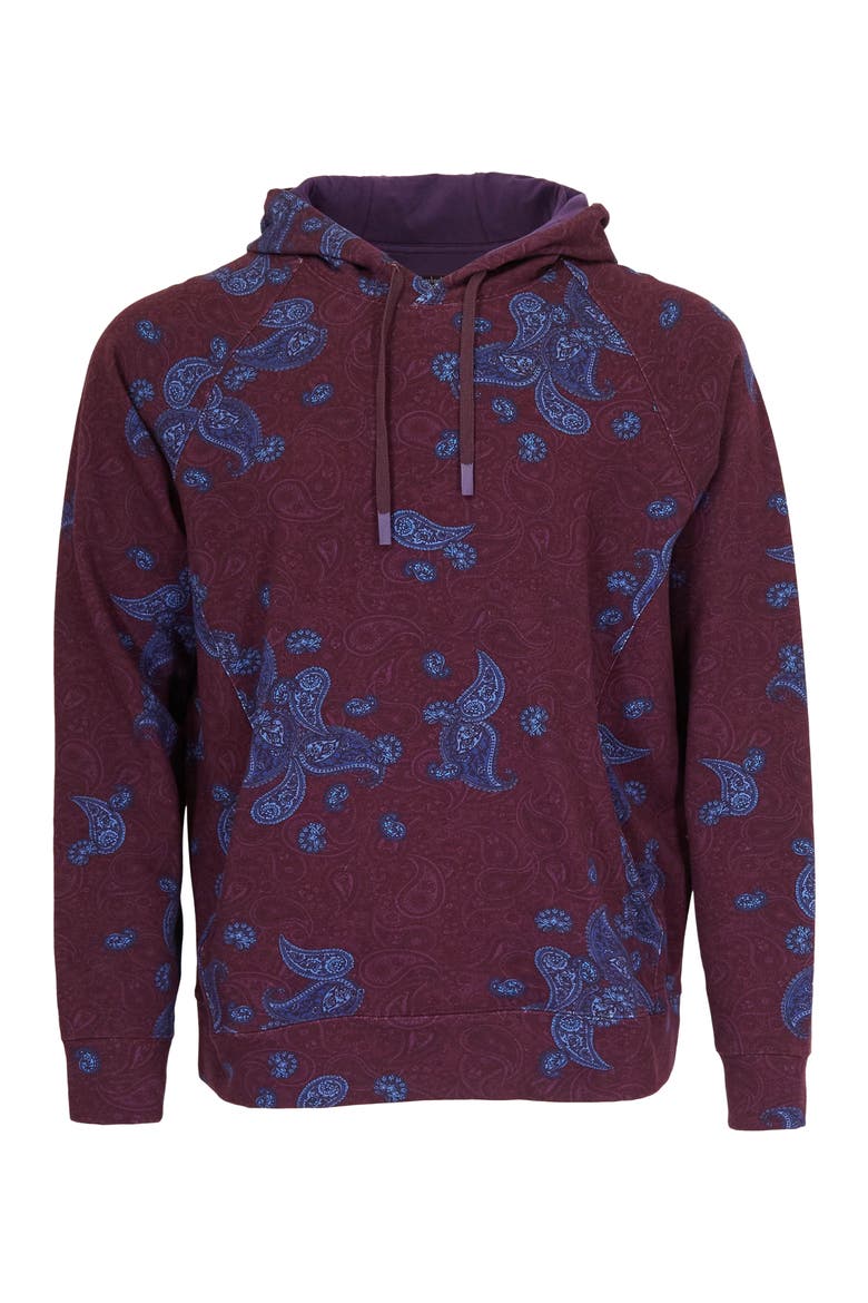 Hank Brushed Interlock Hoodie, Alternate, color, Montgat Paisley Plum