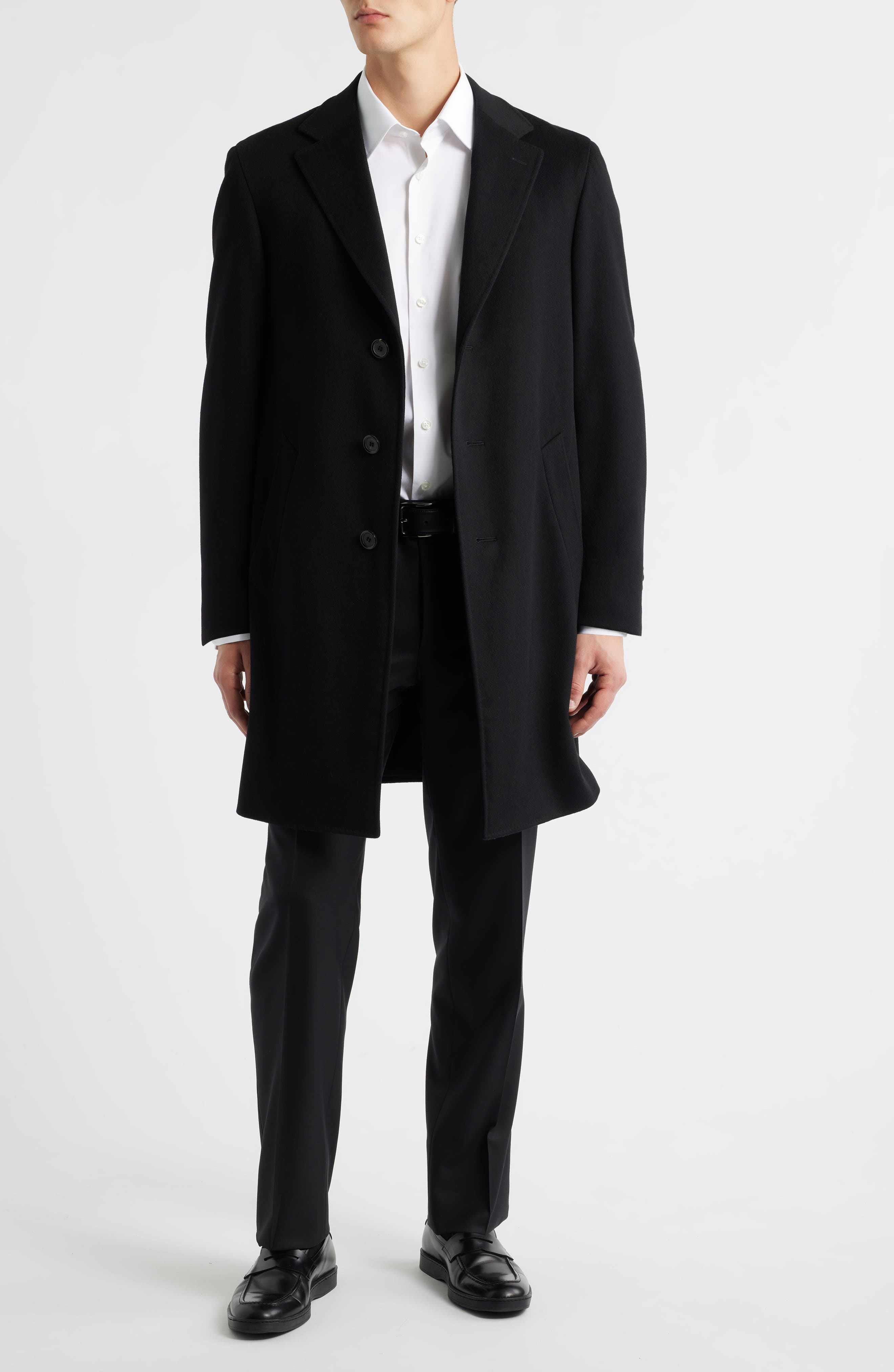 Trim Fit Wool & Cashmere Coat