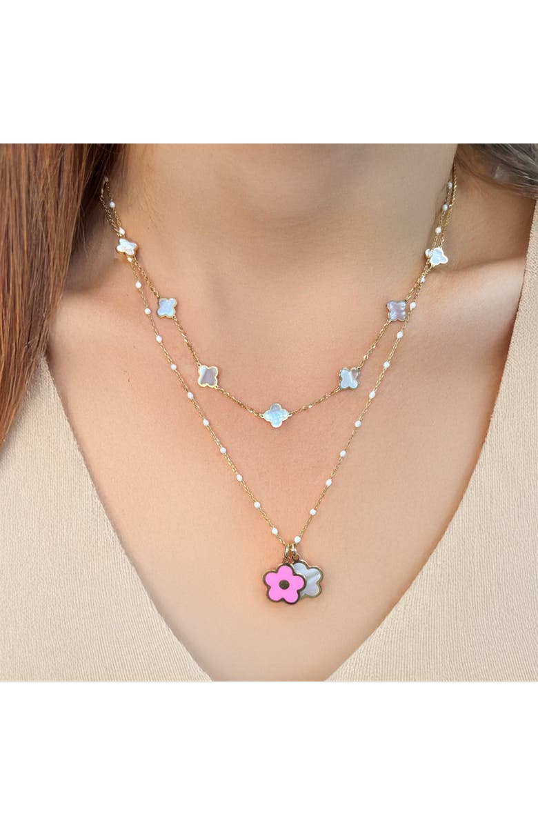 The Lovery Fine Jewelry Bubblegum Pink Cherry Blossom Charm, Alternate, color, Bubblegum Pink