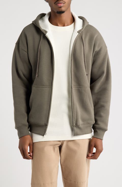 Waffle Lined Full Zip Hoodie