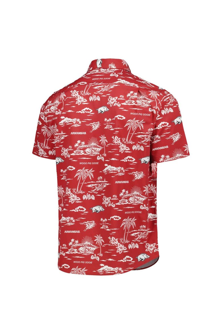 Men's Reyn Spooner Cardinal Arkansas Razorbacks Performance Button-Down Shirt, Alternate, color, Cardinal