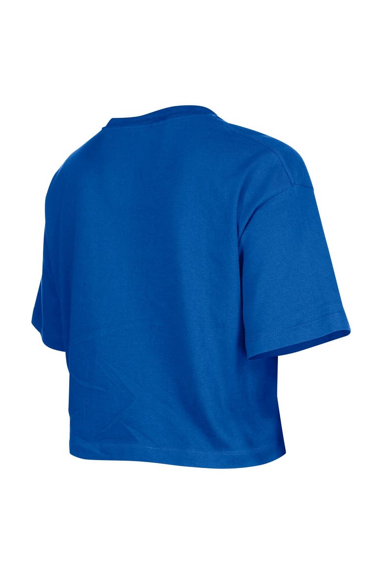 Women's New Era Royal Golden State Warriors Oversized Boxy Crop T-Shirt, Alternate, color, Royal