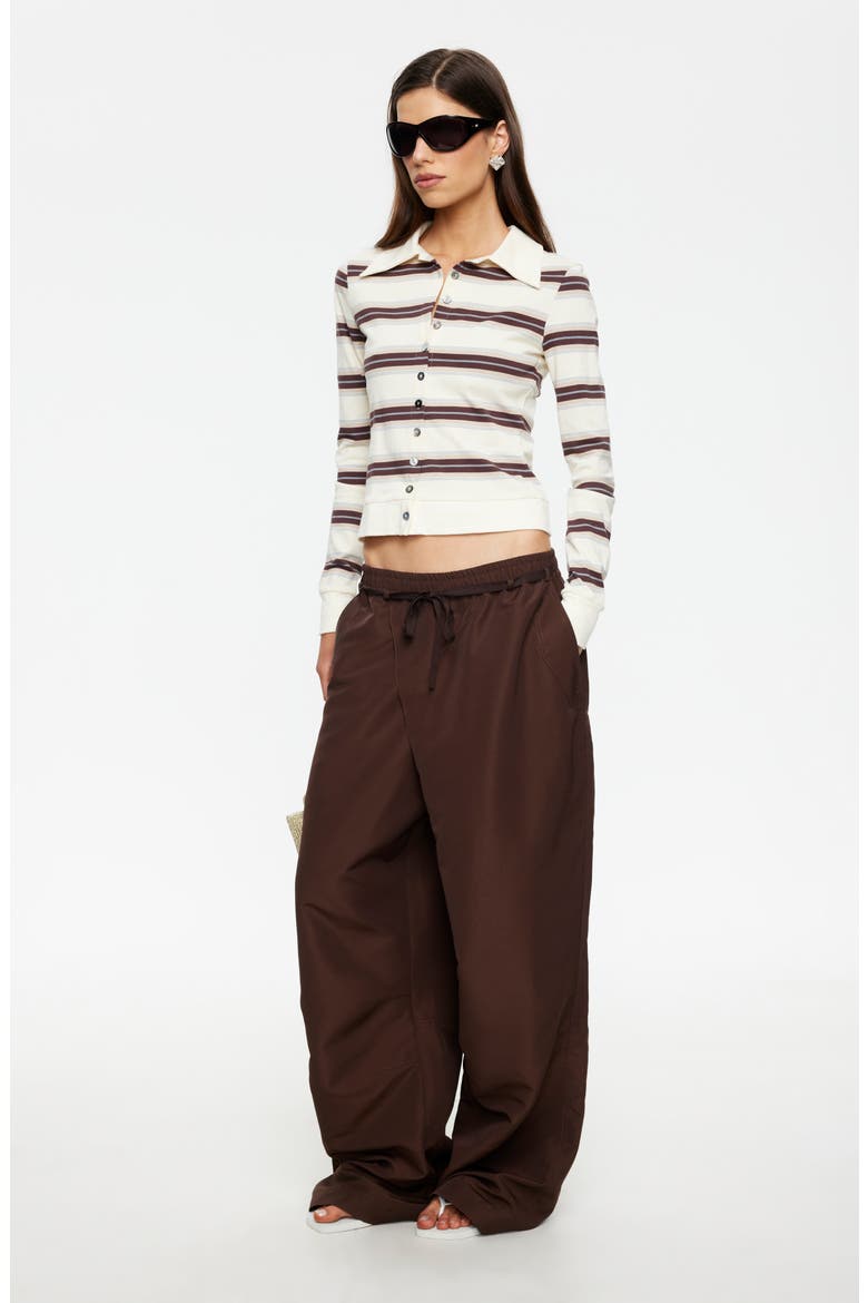 Signora Tie Waist Wide Leg Pants, Alternate, color, CHOCOLATE