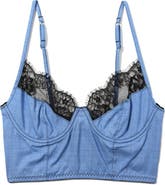 Hanky Panky x Lexi Wood Katrina Lace Trim Longline Underwire Bra