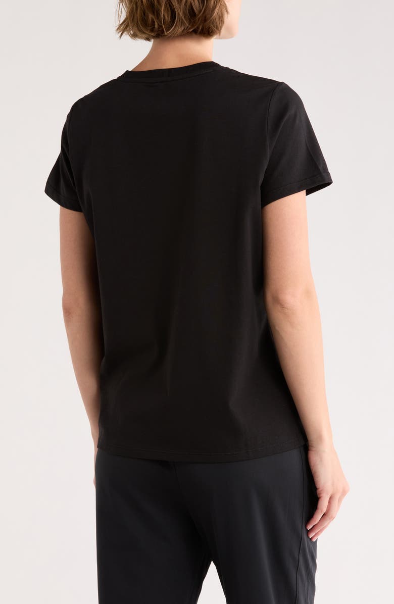 DKNY Mixed Rhinestone Logo T-Shirt, Alternate, color, Black/ Black