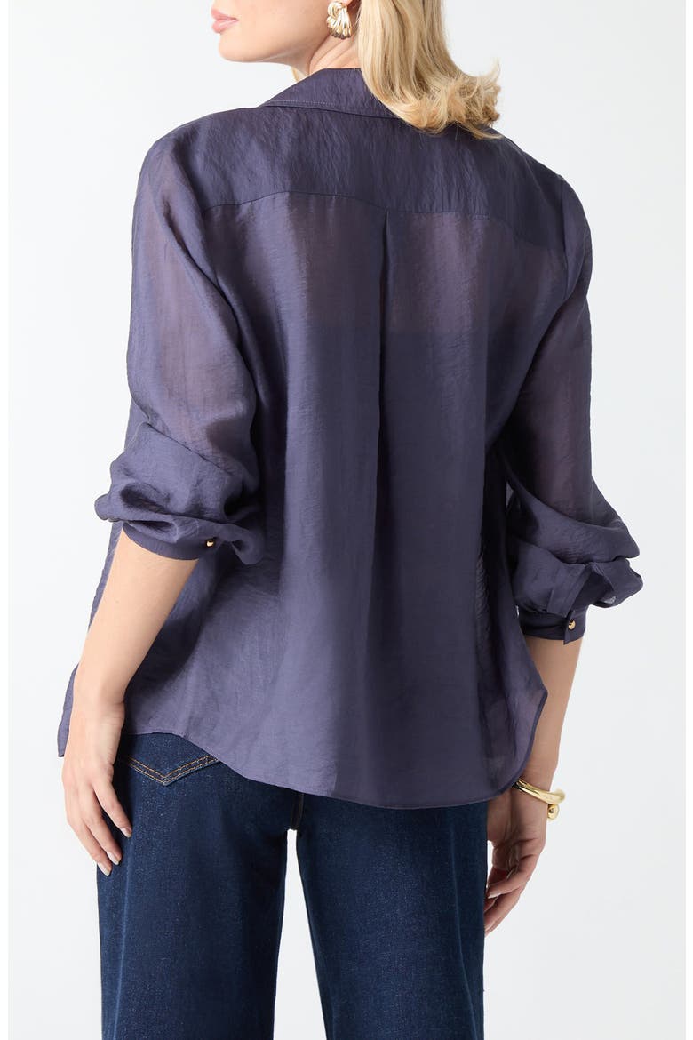 Autumn Tencel Button-Up Shirt, Alternate, color, OPEN PURPLE