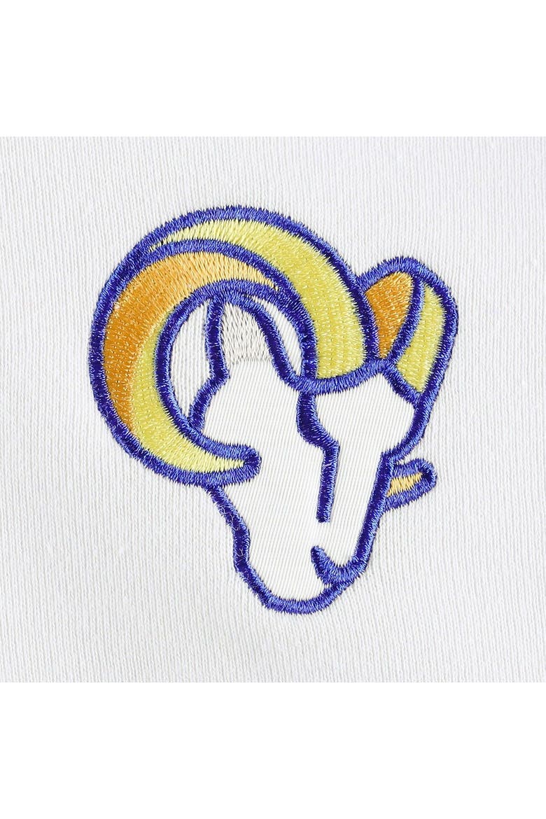 Women's DKNY Sport White/Royal Los Angeles Rams Bobbi Color Blocked Pullover Hoodie, Alternate, color, White