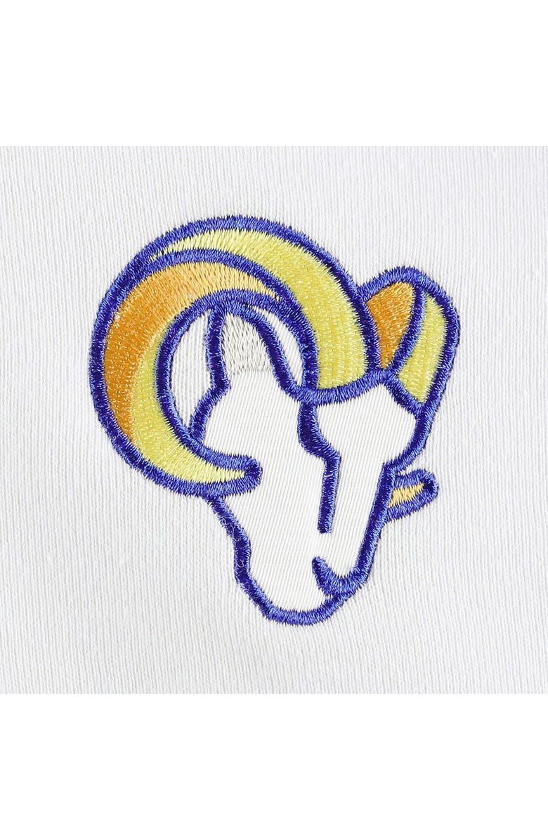 DKNY SPORT Women's DKNY Sport White/Royal Los Angeles Rams Bobbi Color Blocked Pullover Hoodie, Alternate, color, White