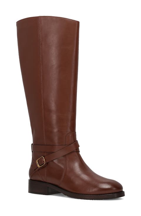 Melissa Belted Knee High Riding Boot (Women)