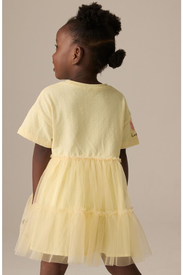 Kids' Embroidered Twofer Dress, Alternate, color, YELLOW