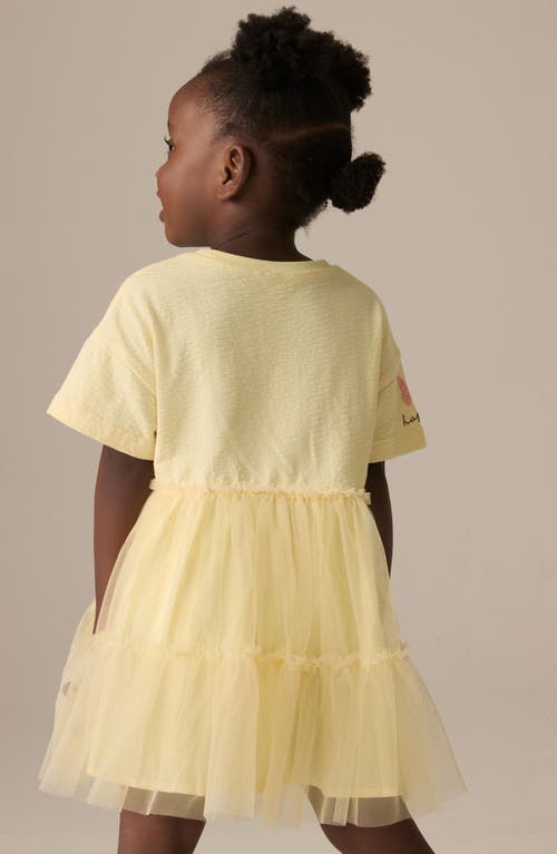 Next Kids' Embroidered Twofer Dress In Neutral