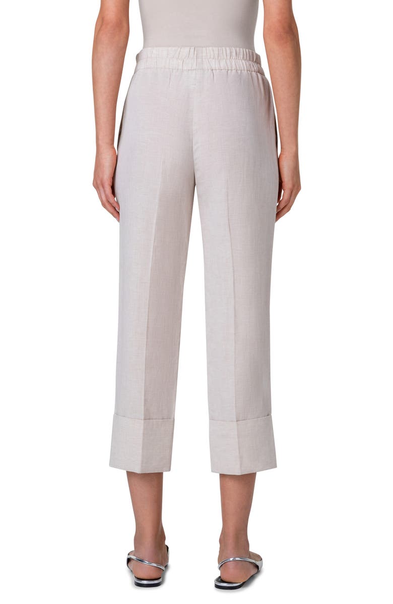 Akris punto Fafell Cuffed Straight Leg Crop Pants, Alternate, color,