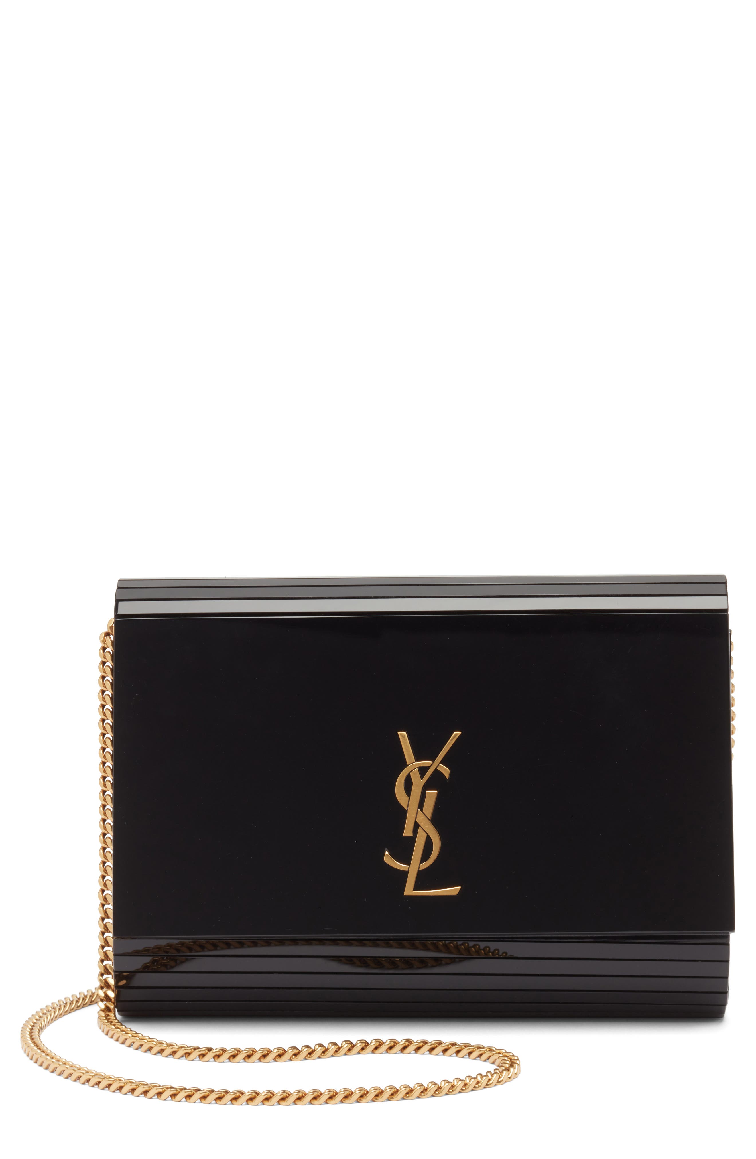 Saint Laurent Mini Vicky Plexiglas<sup>®</sup> Minaudiére, Main, color, 
