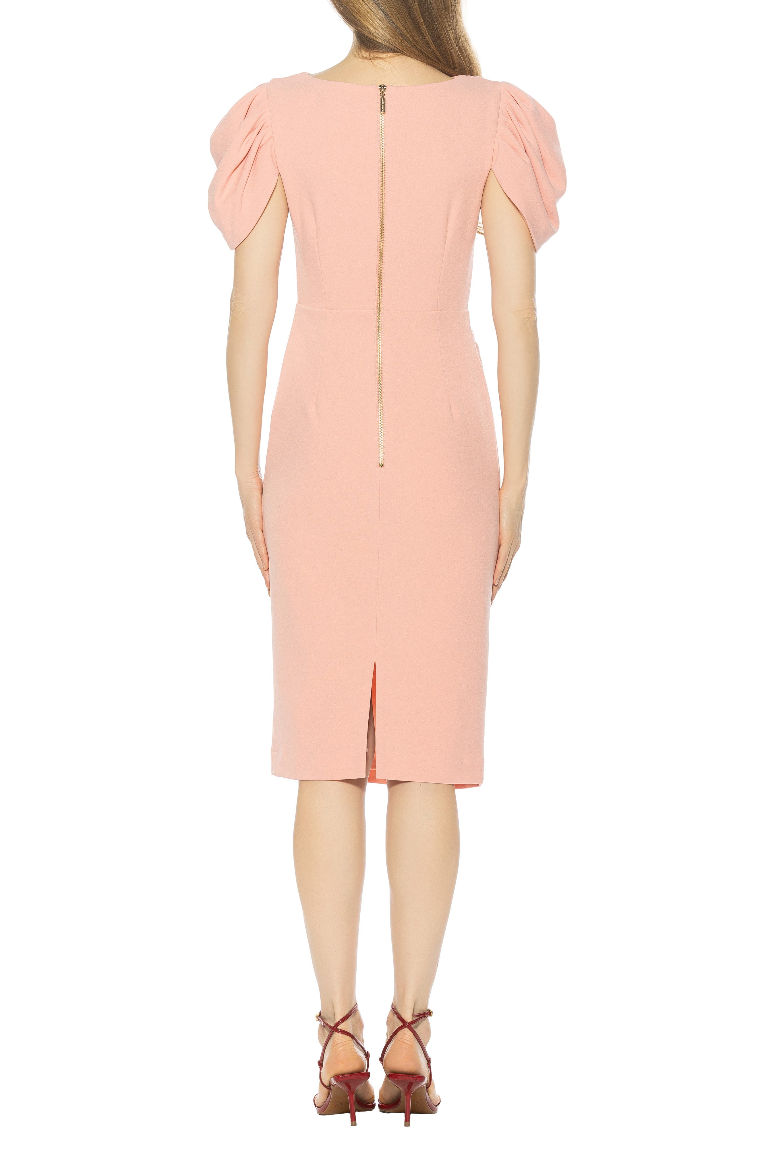 Draped Shoulder Sheath Dress - image 4