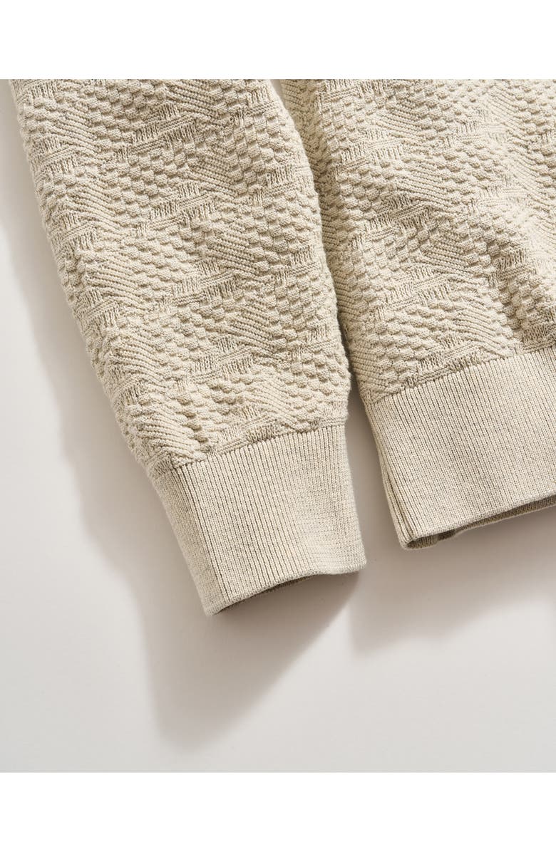 Billy Reid Geo Links Cotton Sweater, Alternate, color, Grey Heather