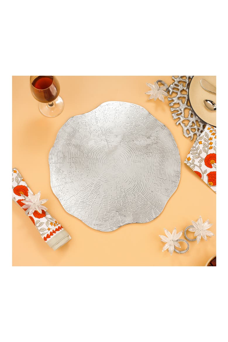 Modern Metallic Charger Plate, Alternate, color, SILVER