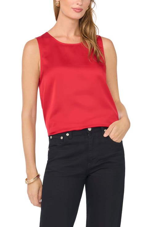 Satin Sleeveless Top