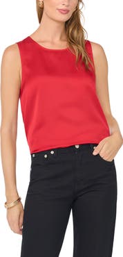 Vince Camuto Satin Sleeveless Top