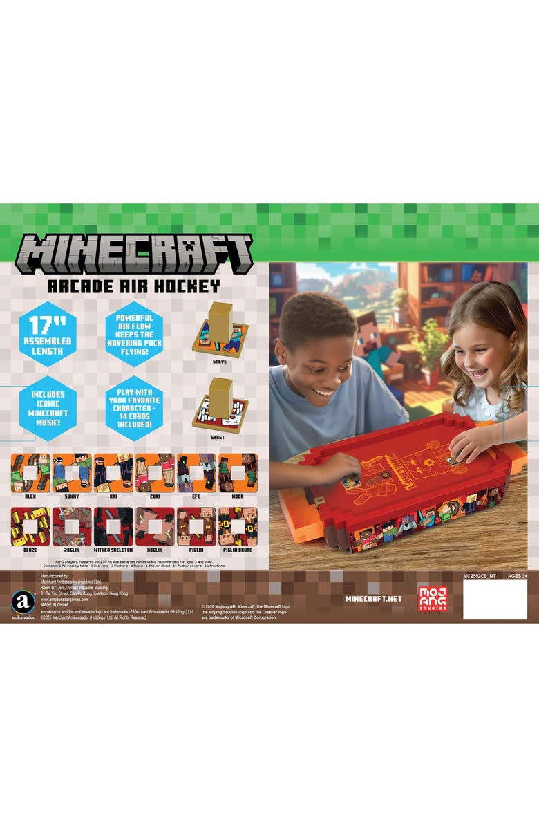 MINECRAFT Arcade Air Hockey - Nether - Core Series, 17" Motorized Tabletop Game, Alternate, color, Multicolored