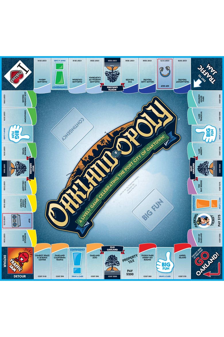 Oakland Opoly Board Game, Alternate, color, Multicolored