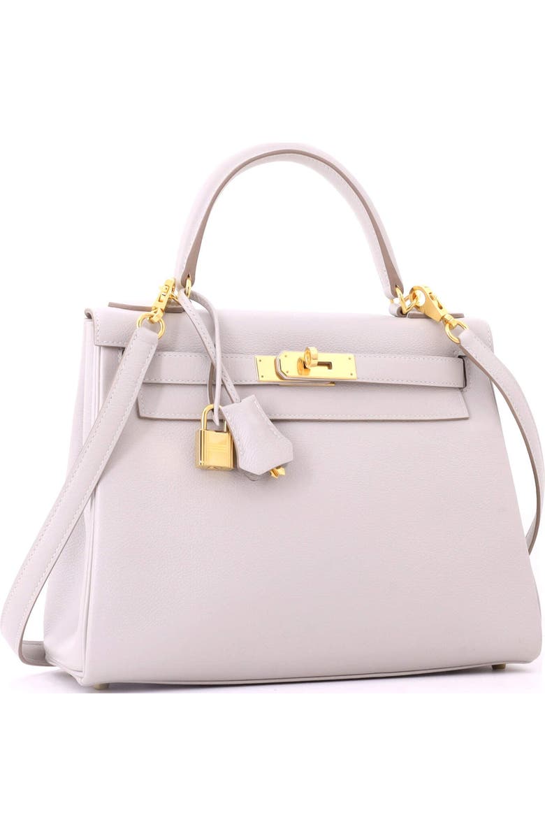 Pre-Owned Hermes Kelly Handbag Grey Evercolor with Gold Hardware 28, Alternate, color, Gris Perle