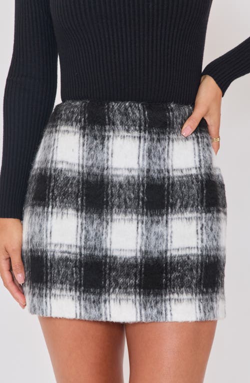 Vici Collection Kerry Plaid Miniskirt In Black