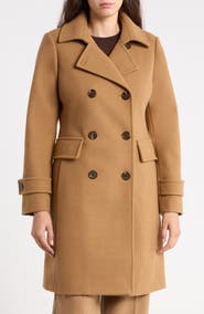 Michael Kors Double Breasted A-Line Walker Coat