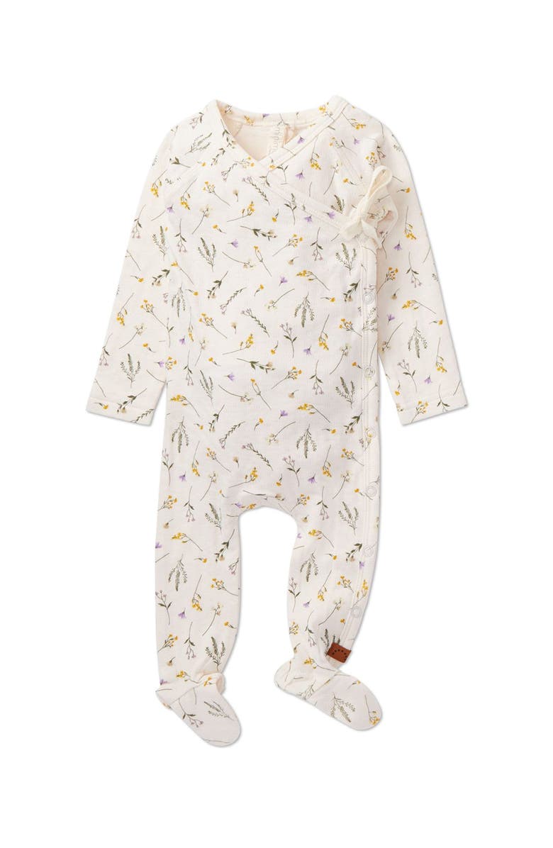 MiniMoi 4 Piece Baby Rayon Blend Pointelle Footie Set, Alternate, color, Winter White