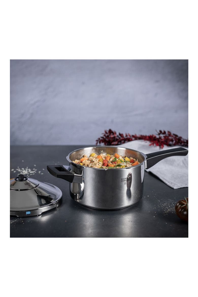 Duromatic Stainless Steel Saucepan Pressure Cooker, 3.7 Qt, Alternate, color, Silver