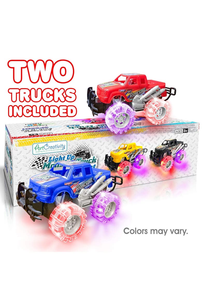 Light Up Monster Trucks 2 Pack, Alternate, color, Multicolored