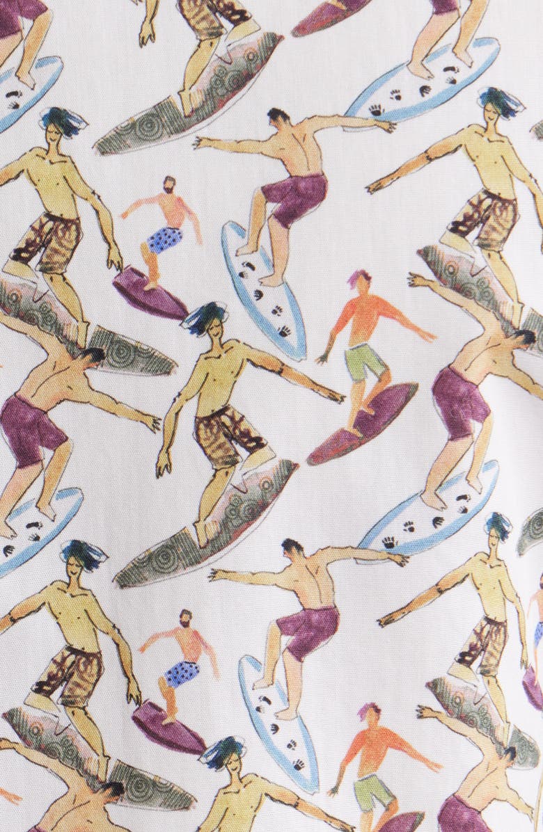 Scott Barber Surf Print Button-Up Shirt, Alternate, color,