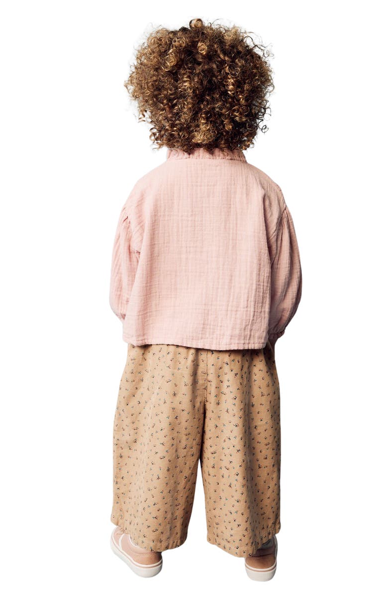 NEXT Kids' Cotton Gauze Shirt & Wide Leg Corduroy Pants Set, Alternate, color, 