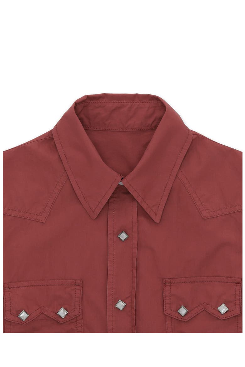 Toledo Cotton Poplin Western Shirt, Alternate, color, Burgundy