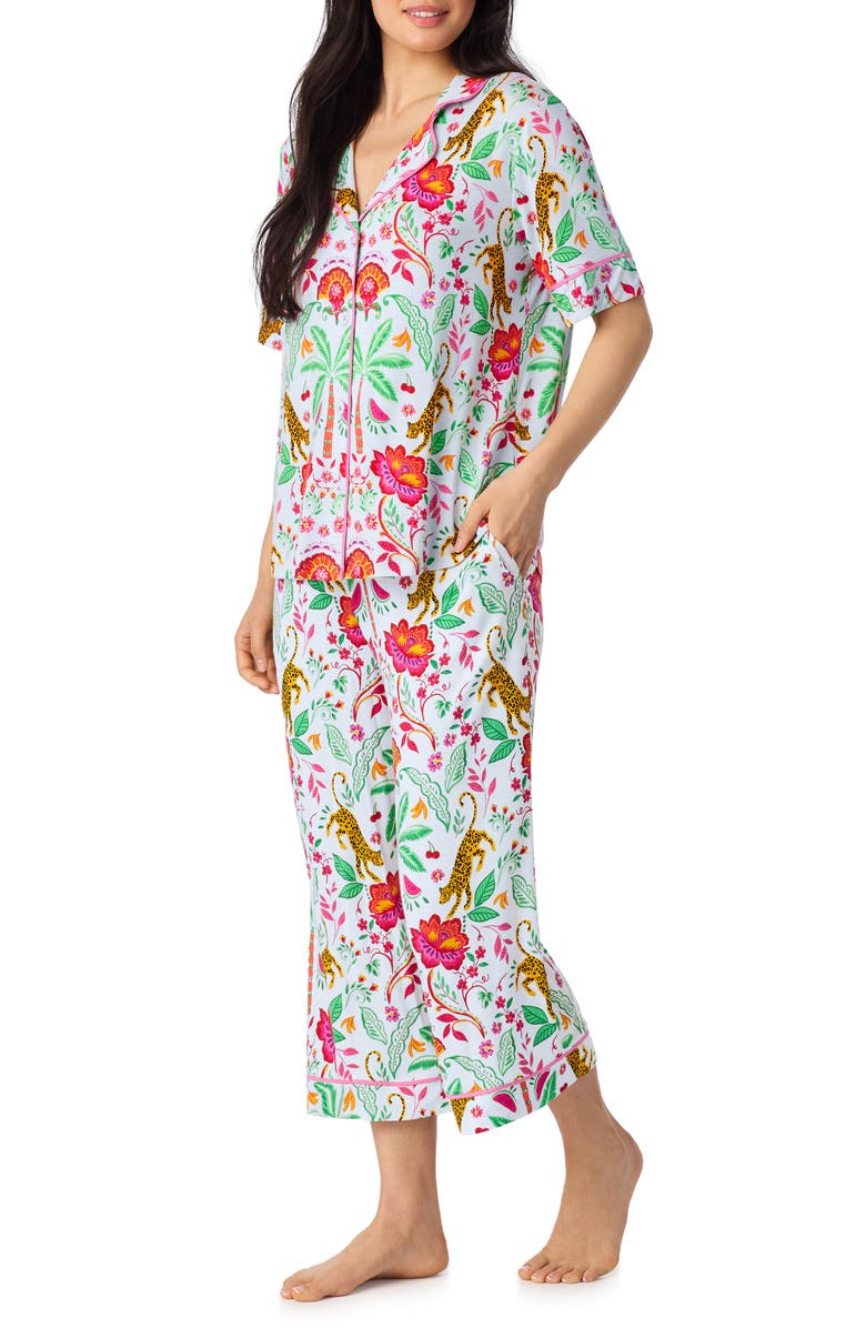 Room Service Pjs Print Crop Pajamas, Alternate, color,