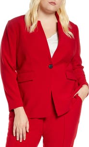 Vince Camuto Convertible Collar Stretch Crepe Blazer