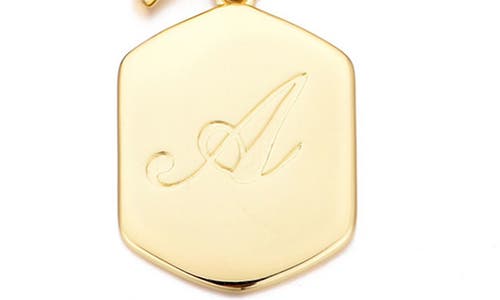 Adornia Monogram Initial Charm Chain Bracelet In Gold