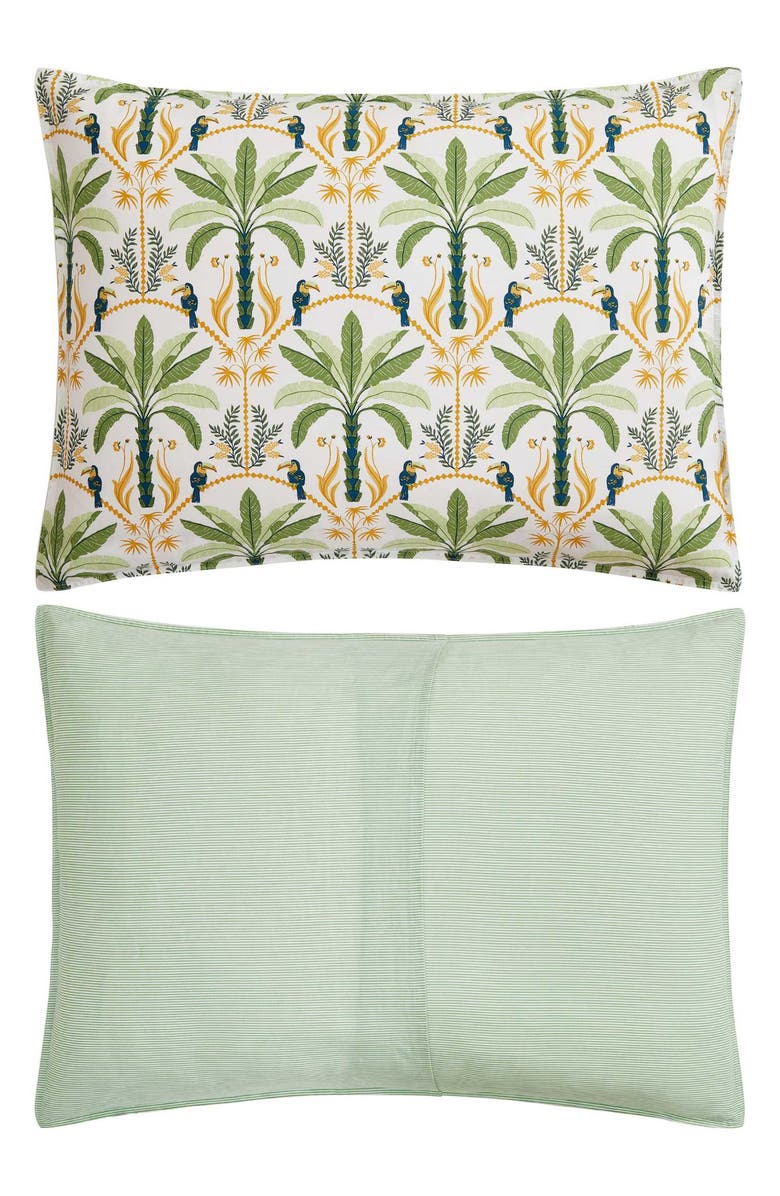 Tommy Bahama Mystic Palms Reversible Cotton Comforter & Sham Set, Alternate, color, Light / Medium Green