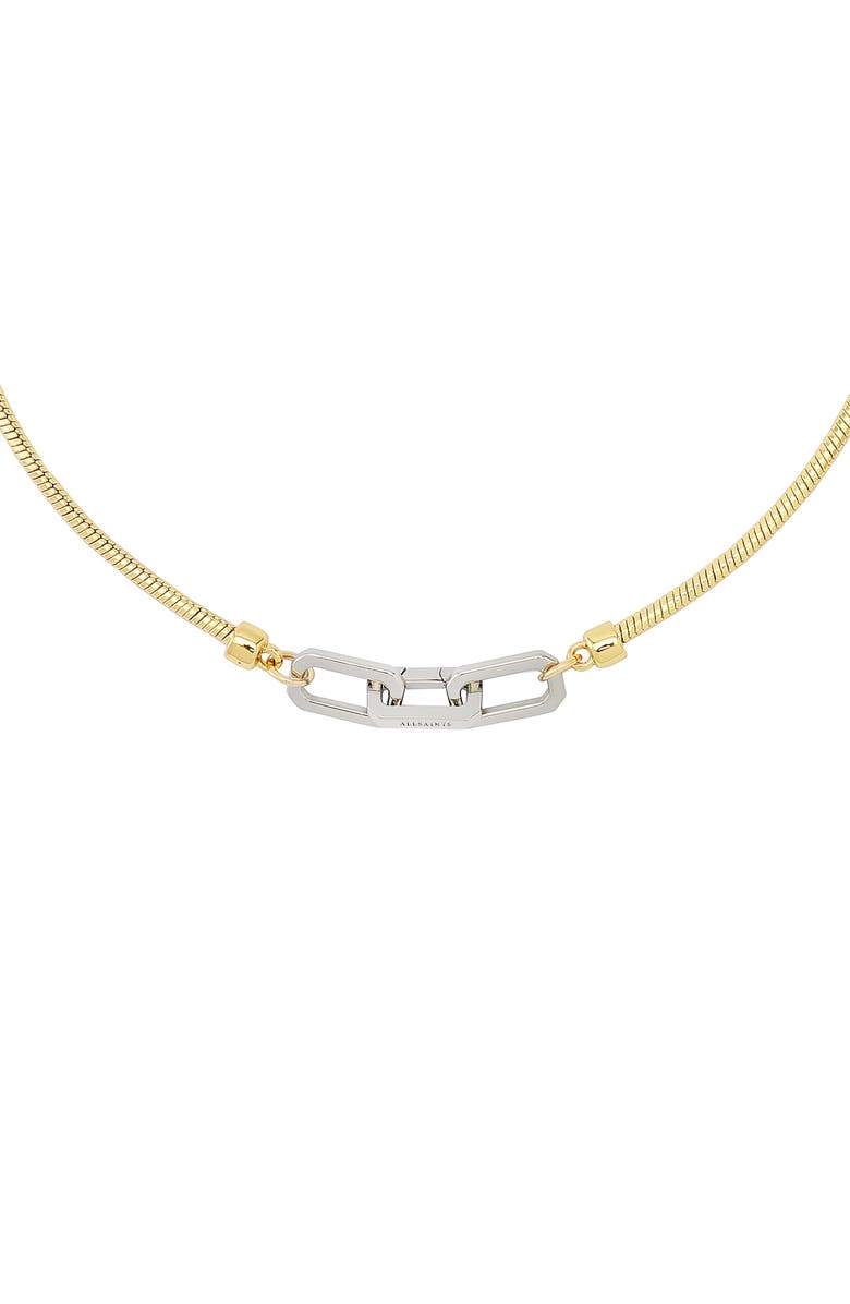 AllSaints Snake Chain Collar Necklace, Alternate, color, 