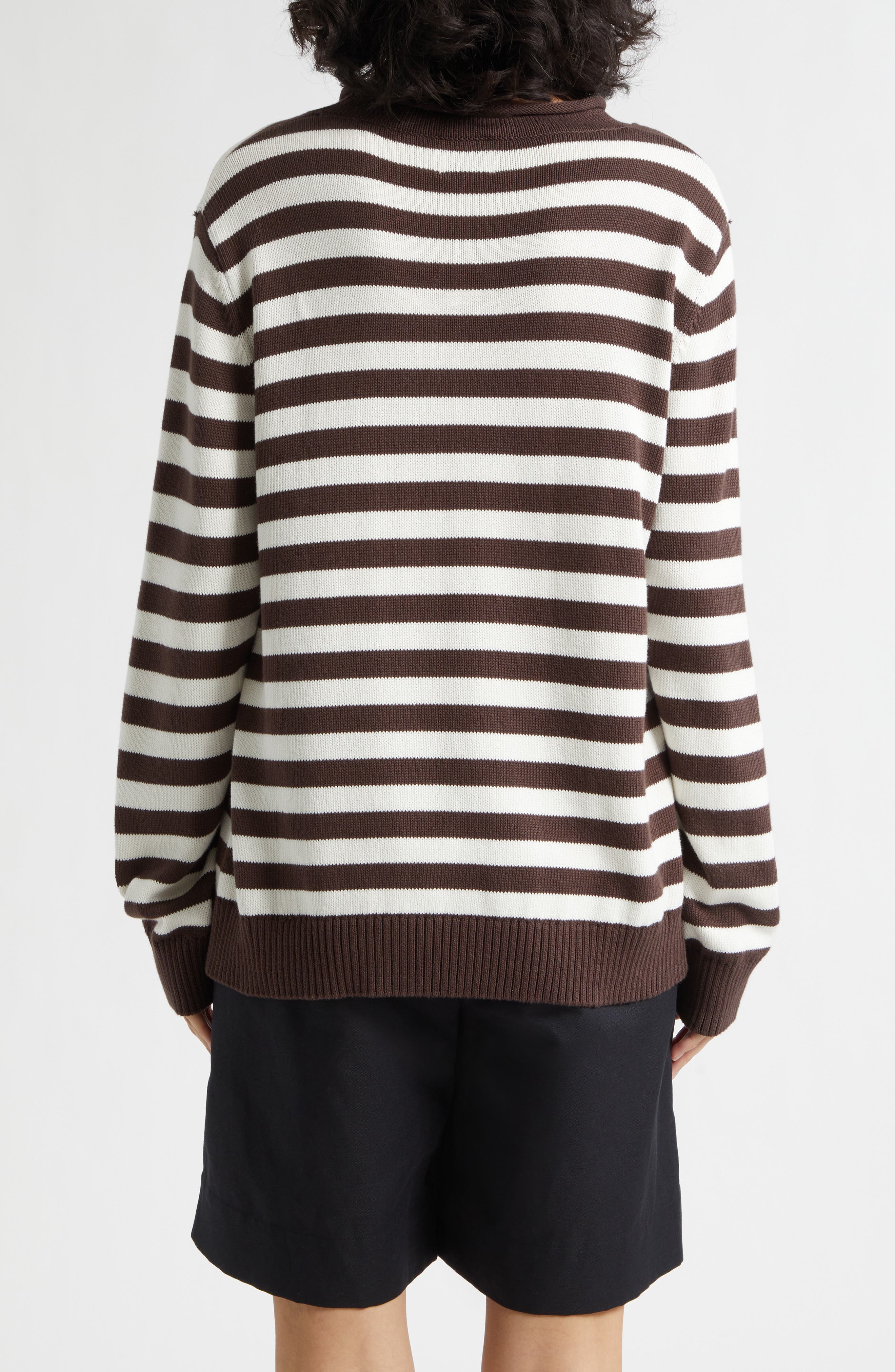 Lara Stripe Cotton Sweater - image 2