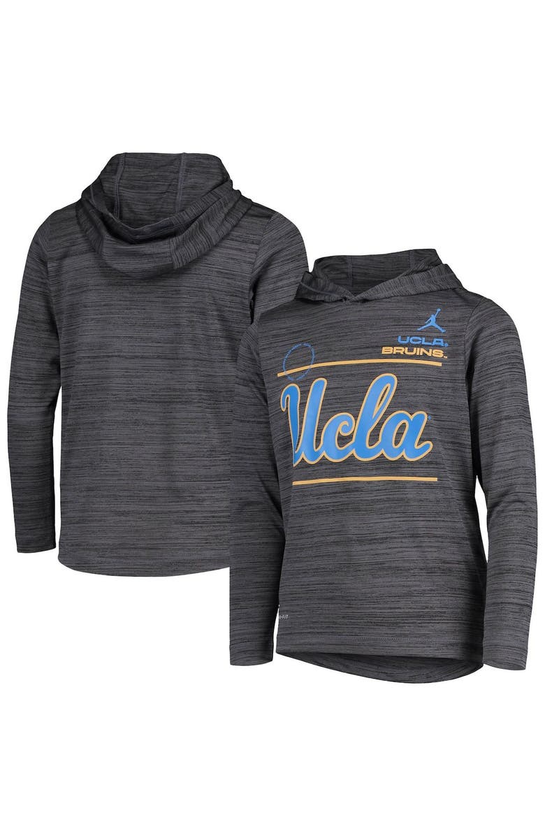 Jordan Brand Youth Jordan Brand Black UCLA Bruins 2021 Sideline Velocity Performance Long Sleeve Hoodie T-Shirt, Alternate, color, 