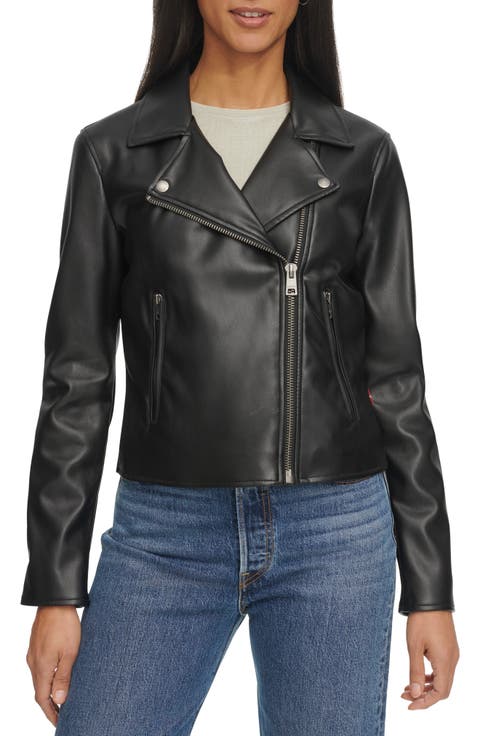Women's Cropped Leather & Faux Leather Jackets | Nordstrom Women's Cropped Leather & Faux Leather Jackets | Nordstrom